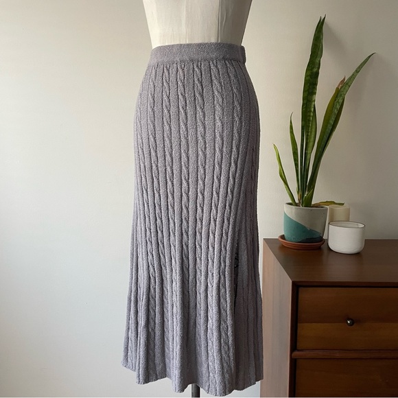 W28.30 Current Air Cable sweater Knit A-Line Skirt - Picture 3 of 9